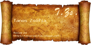 Tanos Zsófia névjegykártya